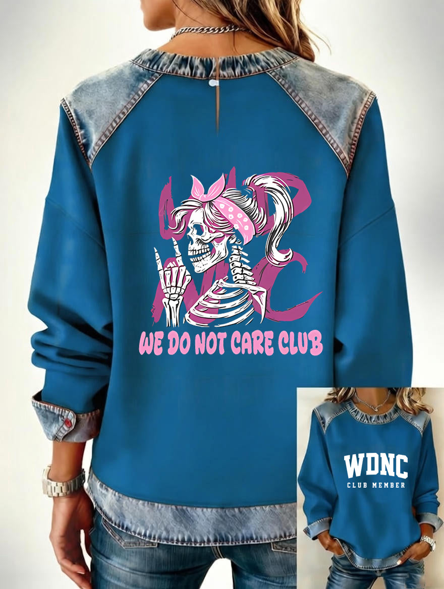 Women's Retro Funny Proud Member Of Club We Do Not Care Menopause Perimenopause Print Sweatshirt