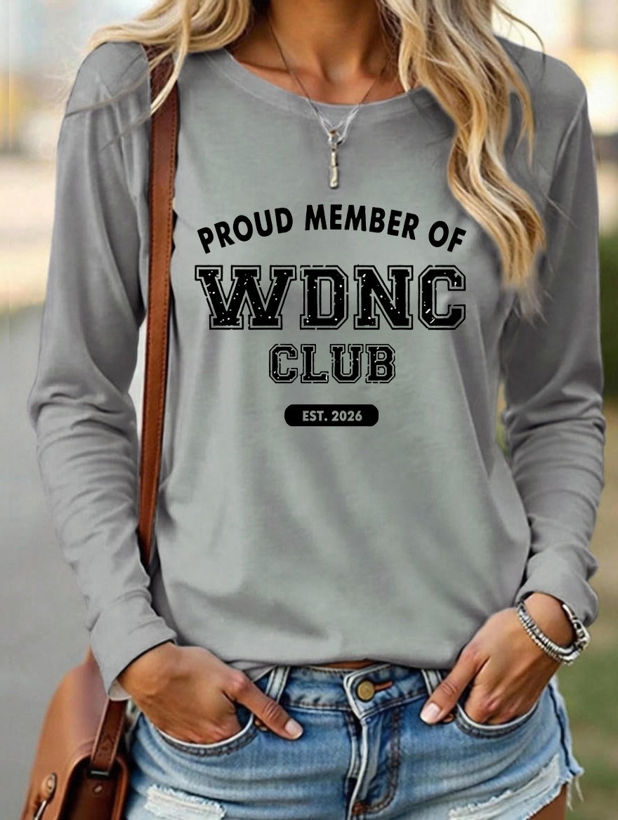 Women's Round neck Retro Funny Proud Member Of Club Menopause Perimenopause Print T-Shirt