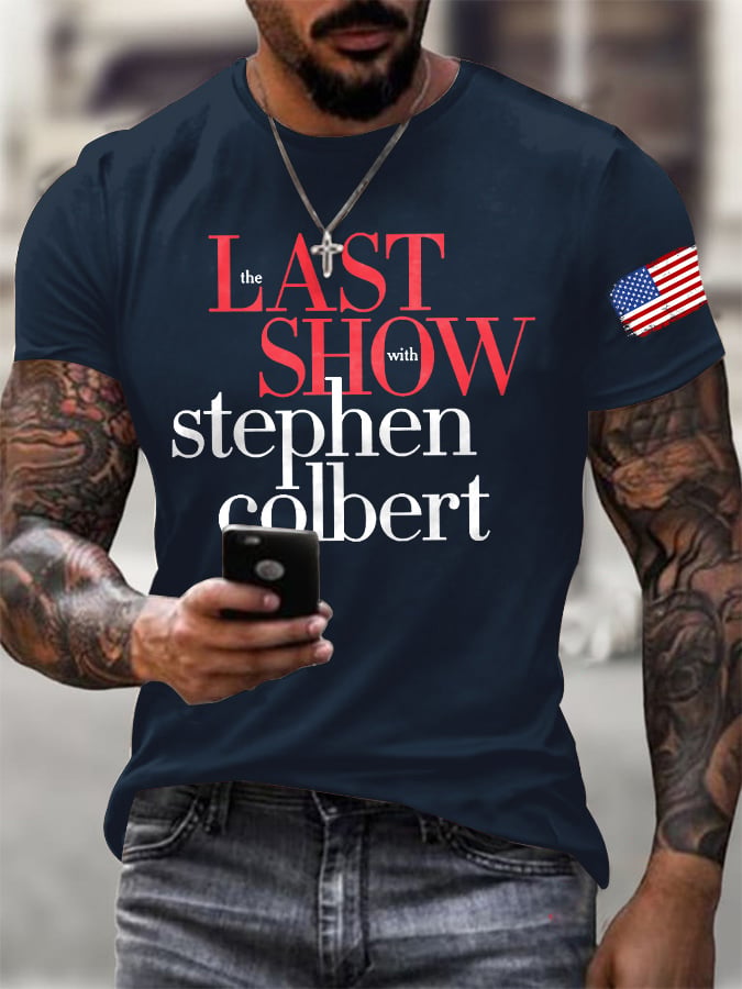 Men's Retro Last Show Print T-Shirt