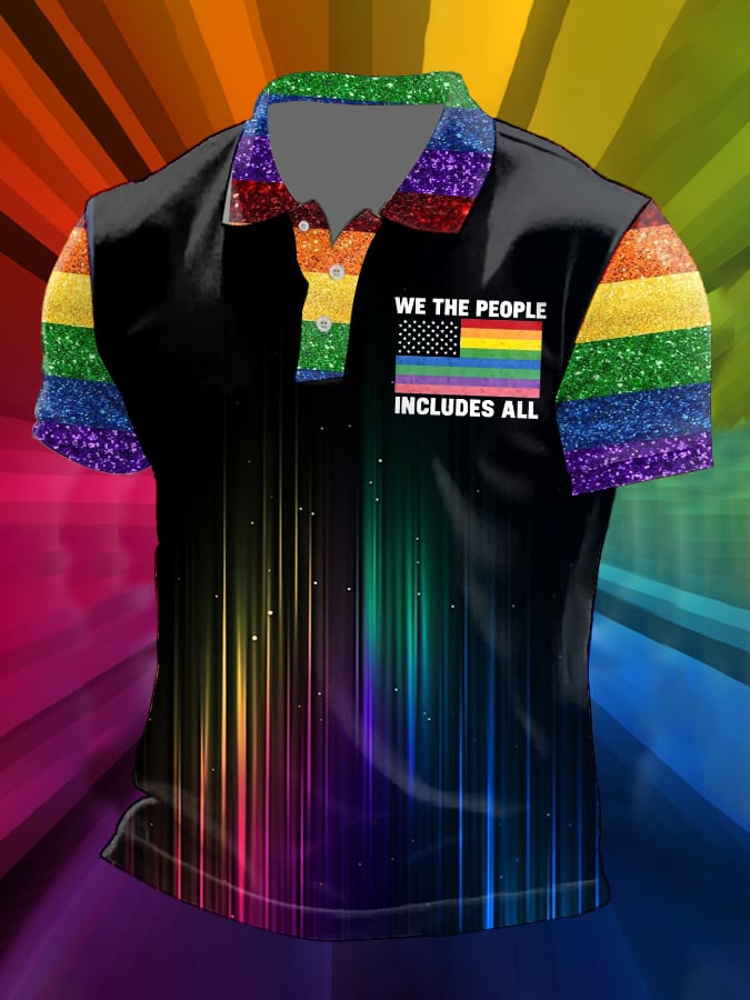 Man's We The People Includes All Printed POLO Shirt