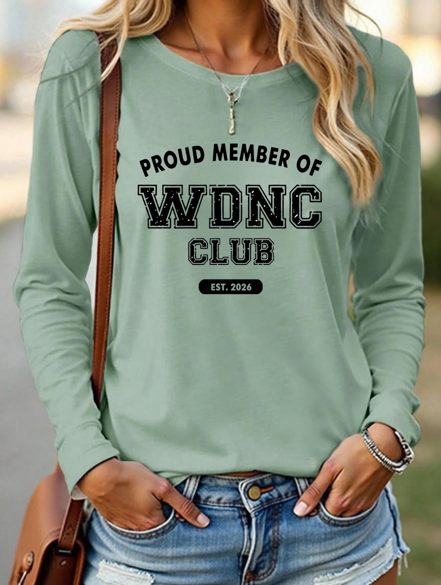 Women's Round neck Retro Funny Proud Member Of Club Menopause Perimenopause Print T-Shirt