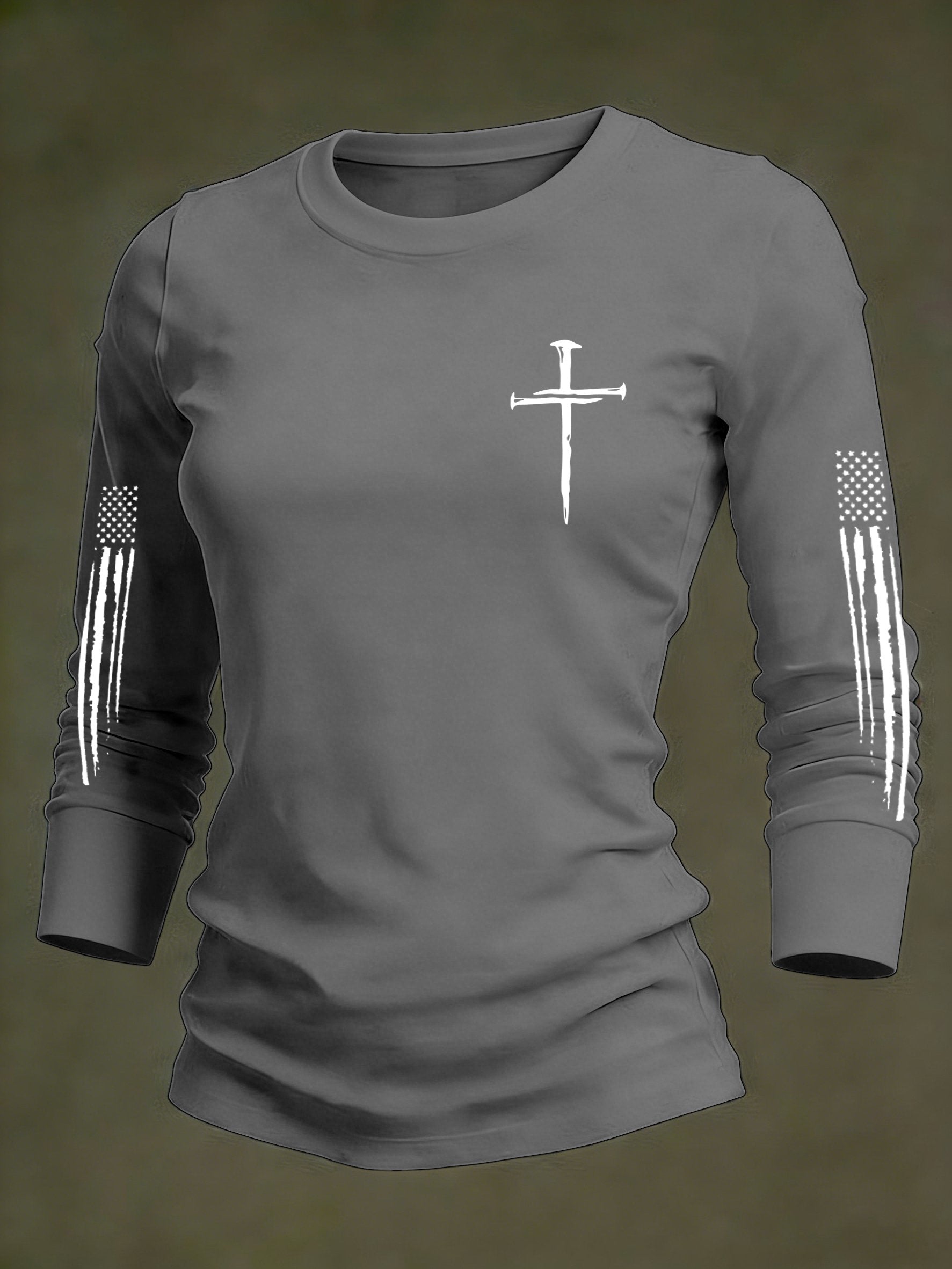 Women's 250th Anniversary National Flag Print Casual Long-Sleeved T-Shirt