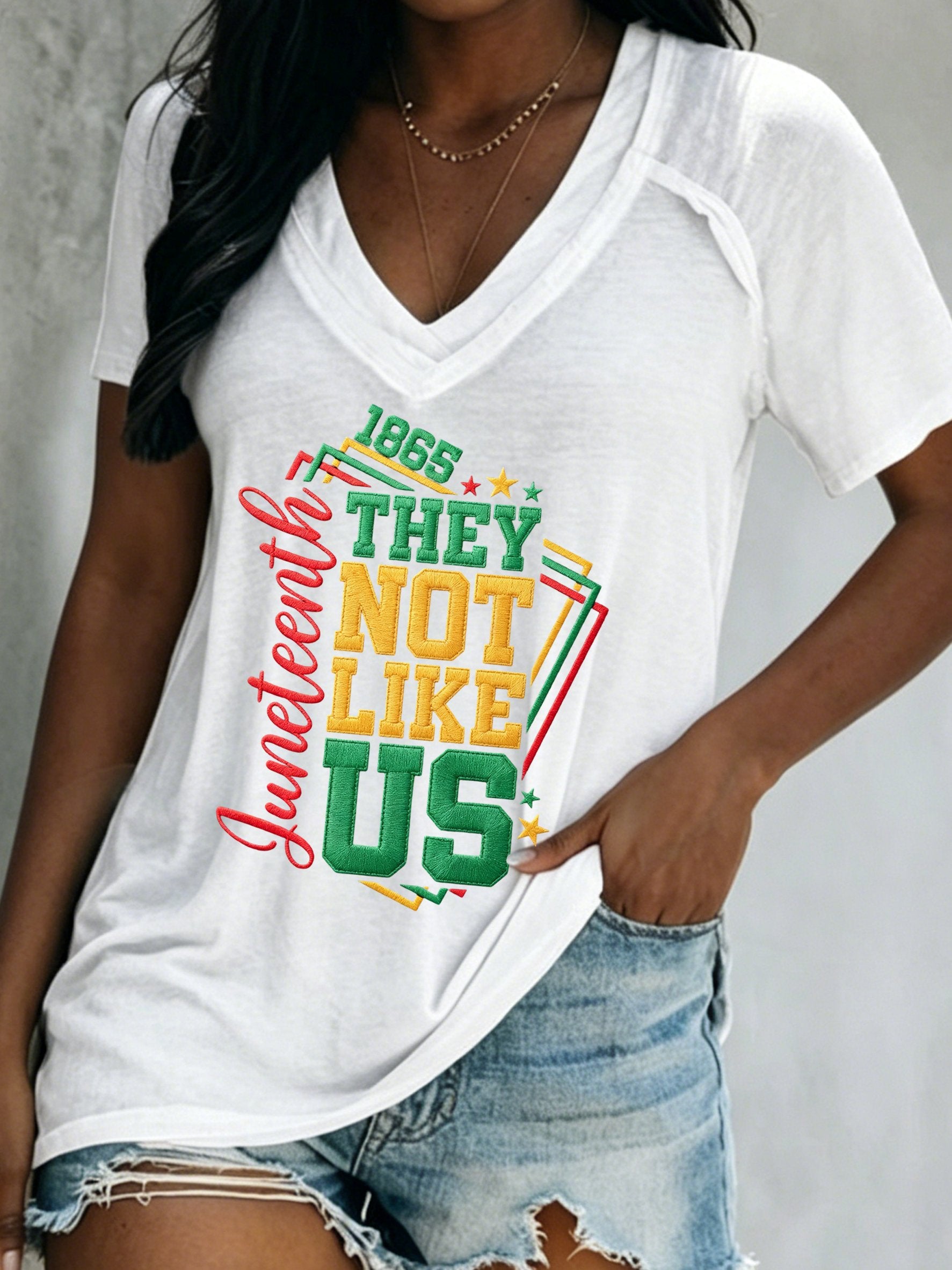 Women's Juneteenth Print Casual Crewneck Top