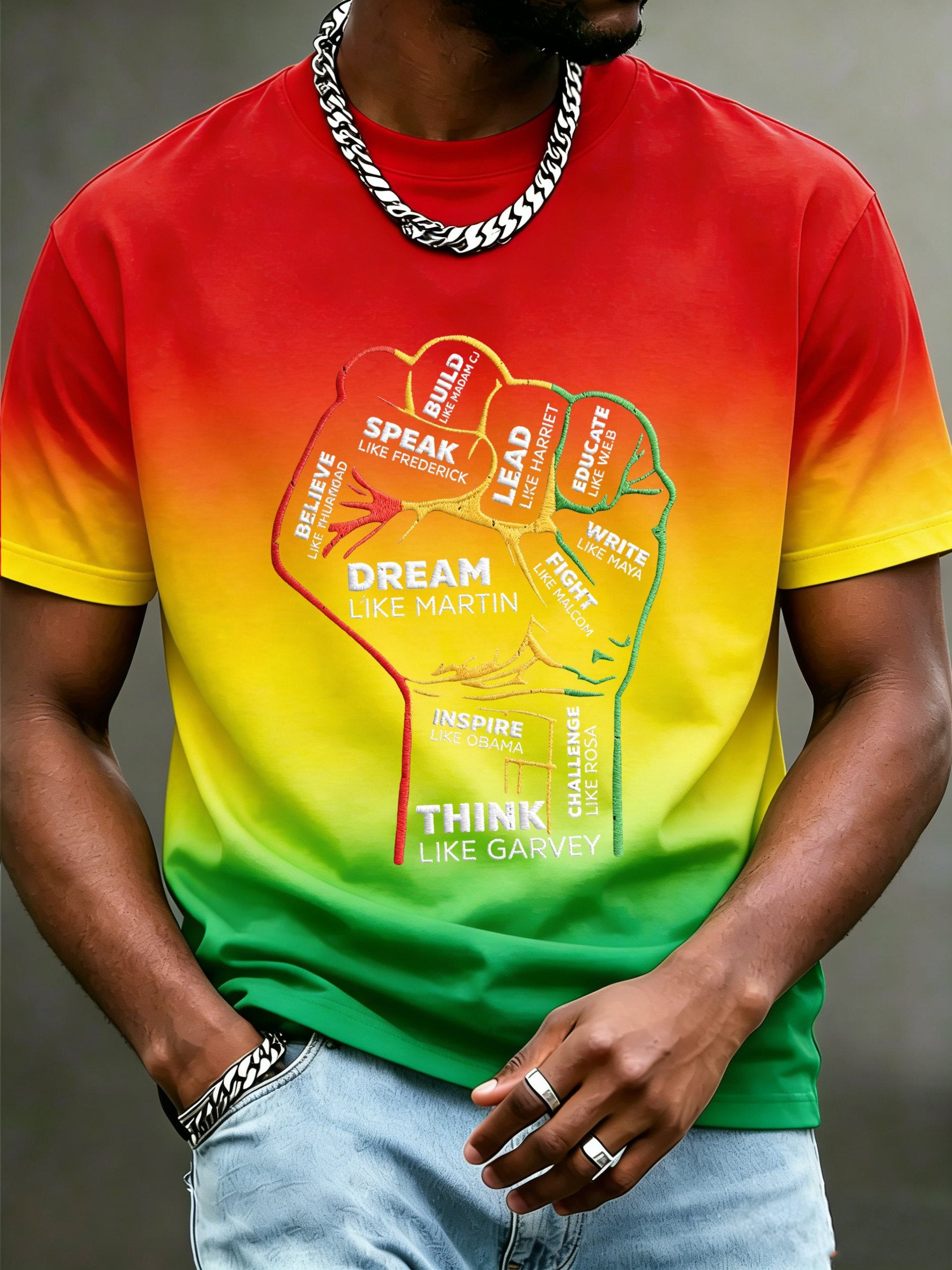 Men's Juneteenth Print Casual Top