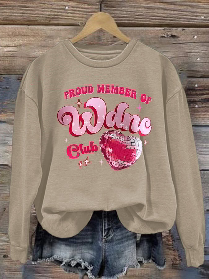 Women's Retro Funny Proud Member Of Club We Do Not Care Menopause Perimenopause Print Sweatshirt