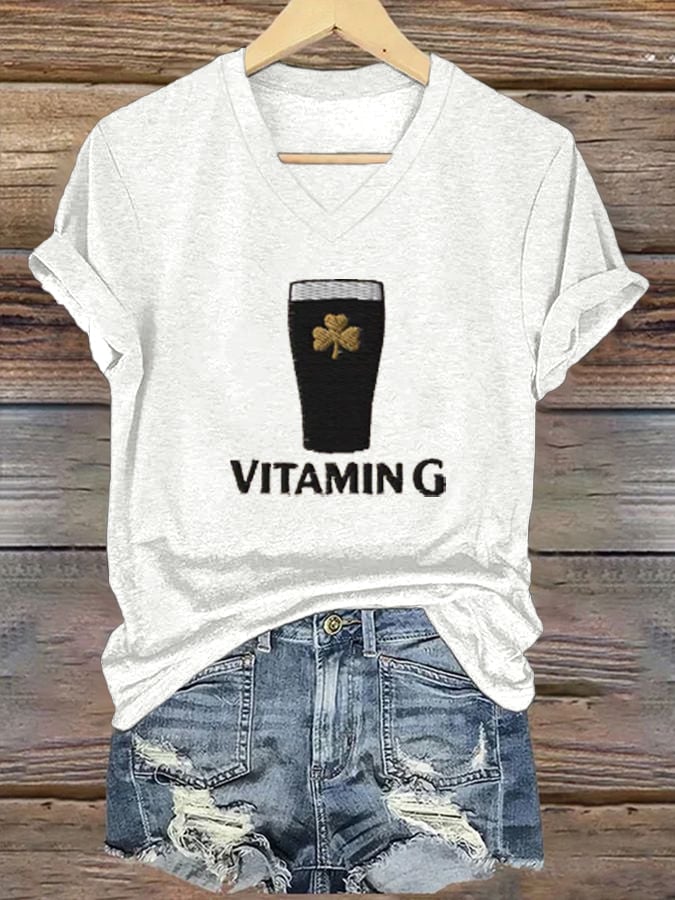 Women's Vitamin G Casual Printed Short-Sleeve T-Shirt