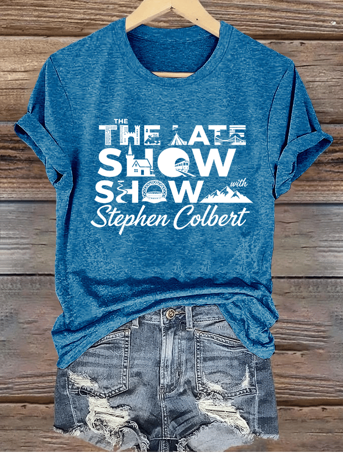 Women's Retro Last Show Tree Print T-Shirt