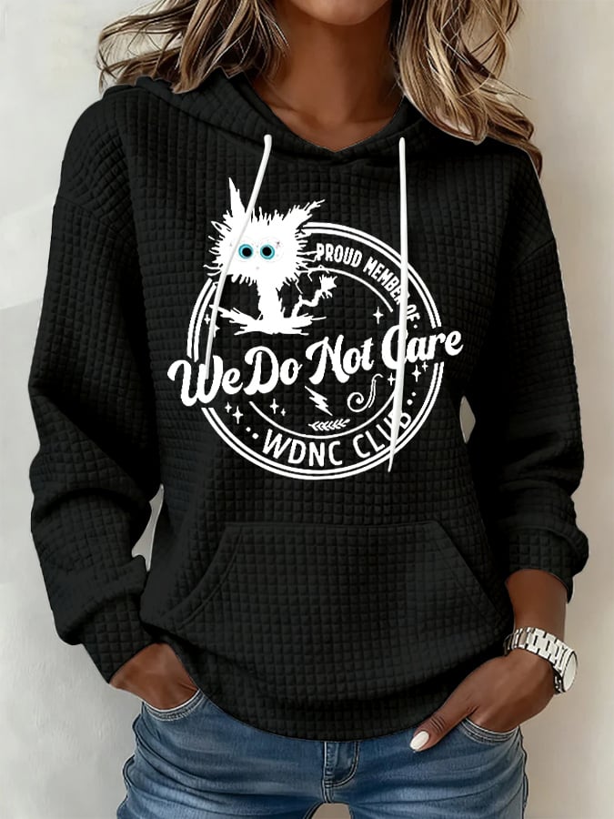 Retro Funny Proud Member Of WDNC Club We Do Not Care Menopause Perimenopause Print Hoodie