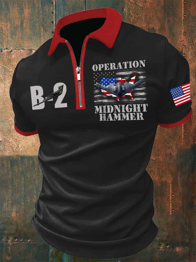 Men's "Operation Midnight Hammer" Short Sleeve T-Shirt Polo Shirt