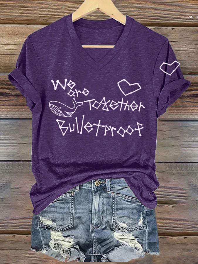 Women's K-pop Print Short-sleeved T-shirt