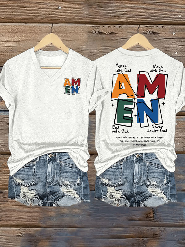 Women's AMEN Print T-Shirt