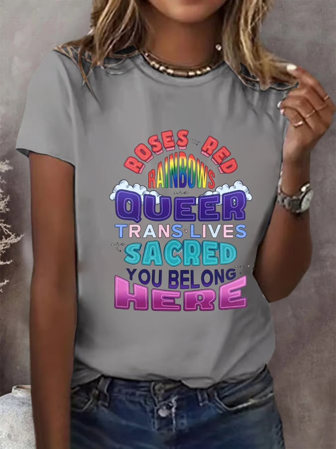 You Are Enough Kind Brave Tough Smart Strong Valued Important Capable Loved Print T-Shirt