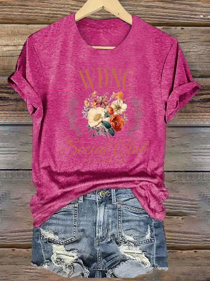 Women's Retro Funny Proud Member Of Club Menopause Perimenopause Print T-Shirt