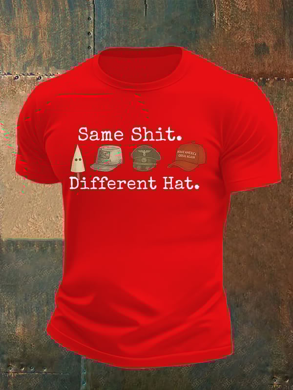 Men's Same shit Different costume Print T-Shirt