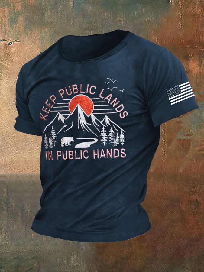 Men's Fashion Casual National Park Protection T-Shirt