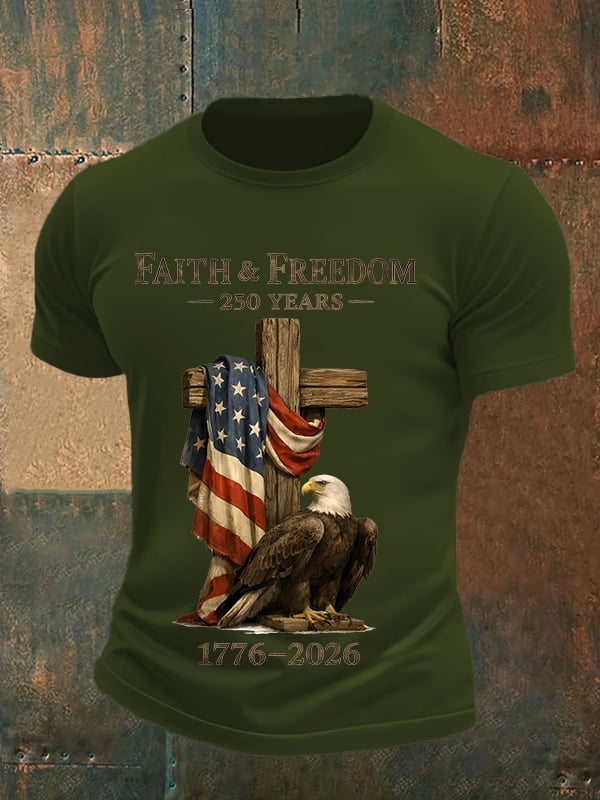 Men's Faith and Freedom 250 Years Print T-Shirt