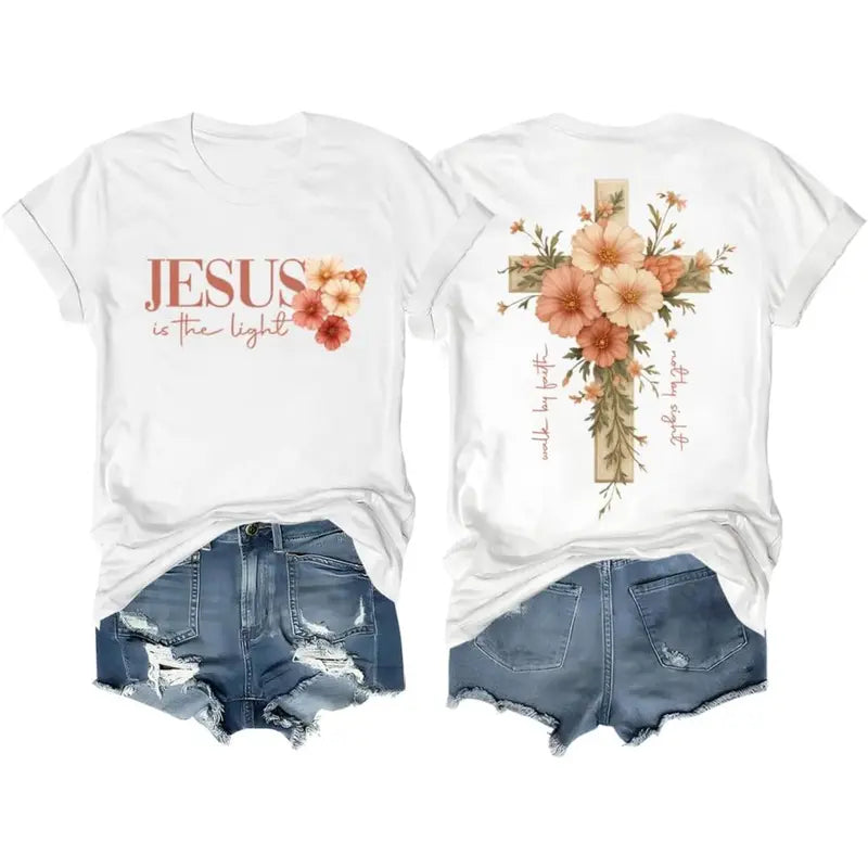 Women Faith Cross Christian Shirts