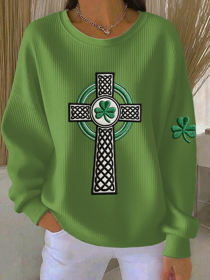 Women's St Patrick's Day Printed Sweatshirt