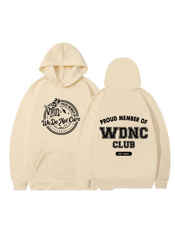 Women's Retro Fun We Don't Care About Menopause Perimenopause Printed Hooded Sweatshirt