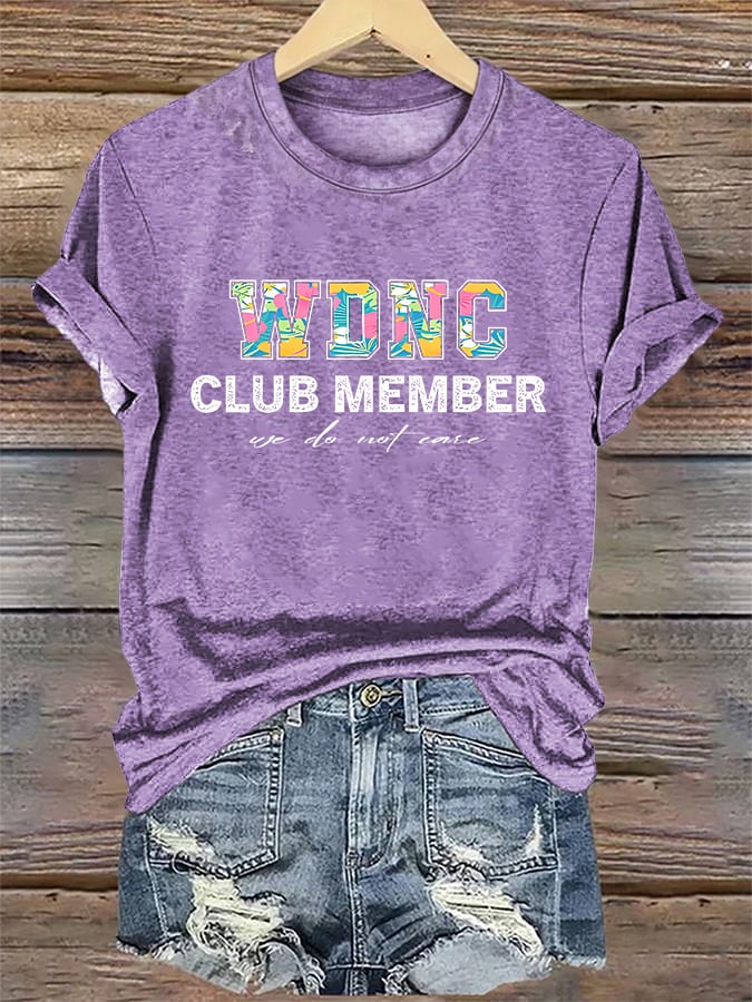 Women's Retro Funny Proud Member Of Club Menopause Perimenopause Print T-Shirt