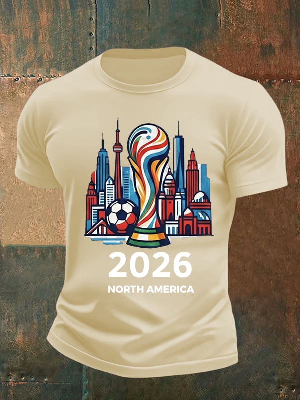 Men's North America WC 2026 Soccer printed T-shirt