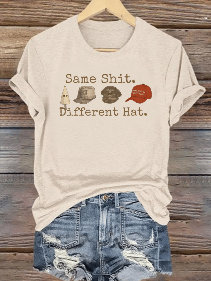 Women's Same shit Different costume Print T-Shirt