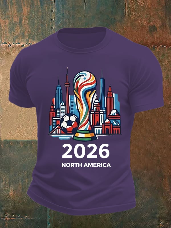 Men's North America WC 2026 Soccer printed T-shirt