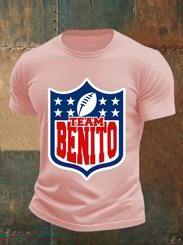 Men's Team Benito Puerto Rico Print Casual Tee