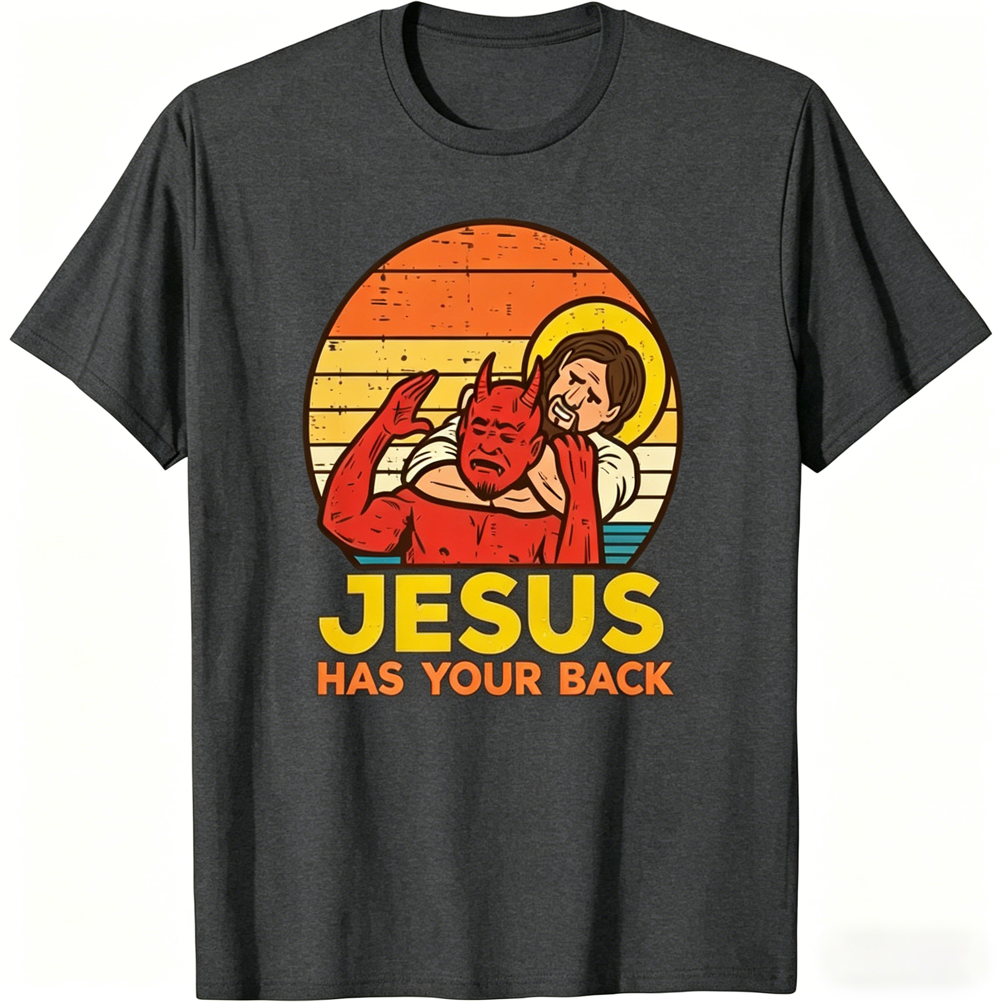 Unisex Cotton Jesus Has Your Back Jiu Jitsu T-Shirt