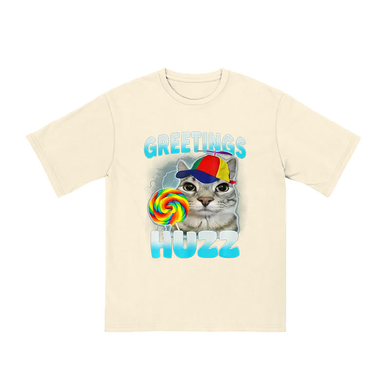 Unisex Greetings Huzz Print T-shirt