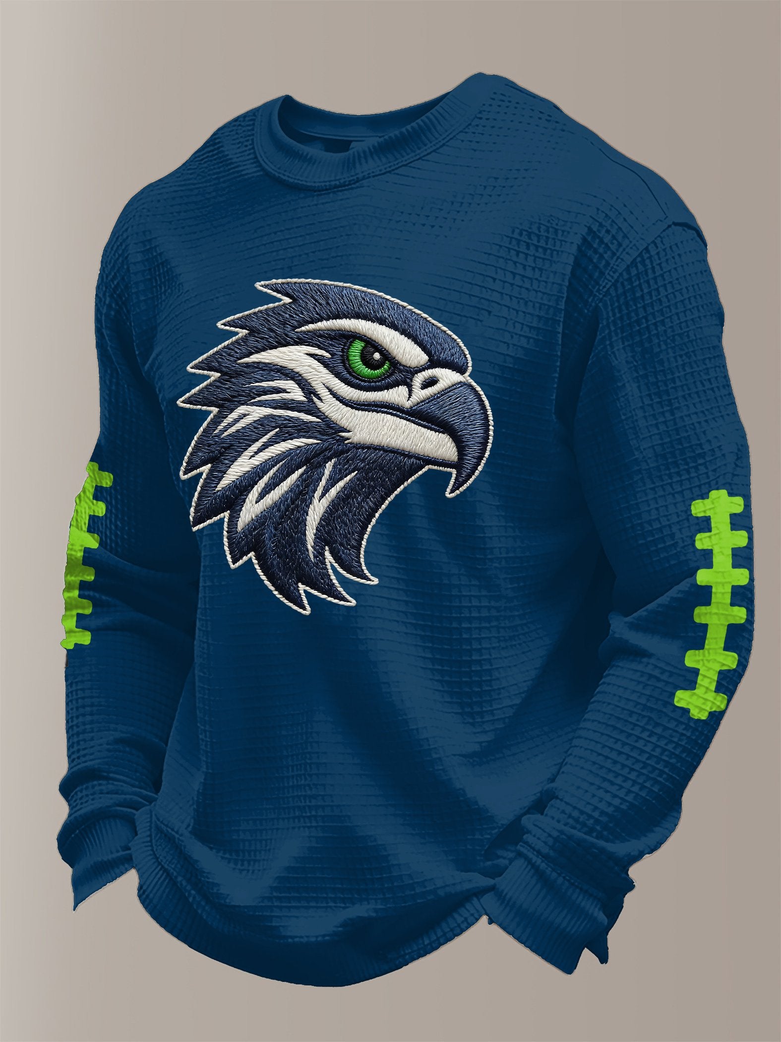 Men's Football Printed Waffle Top