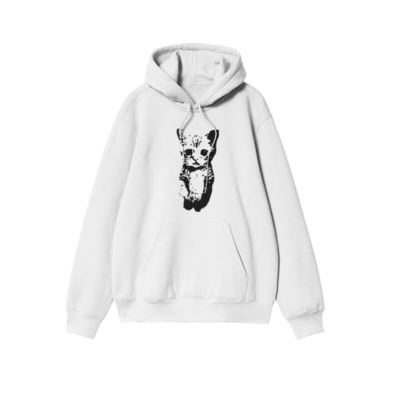 Unisex Cute Cat Print Hoodie