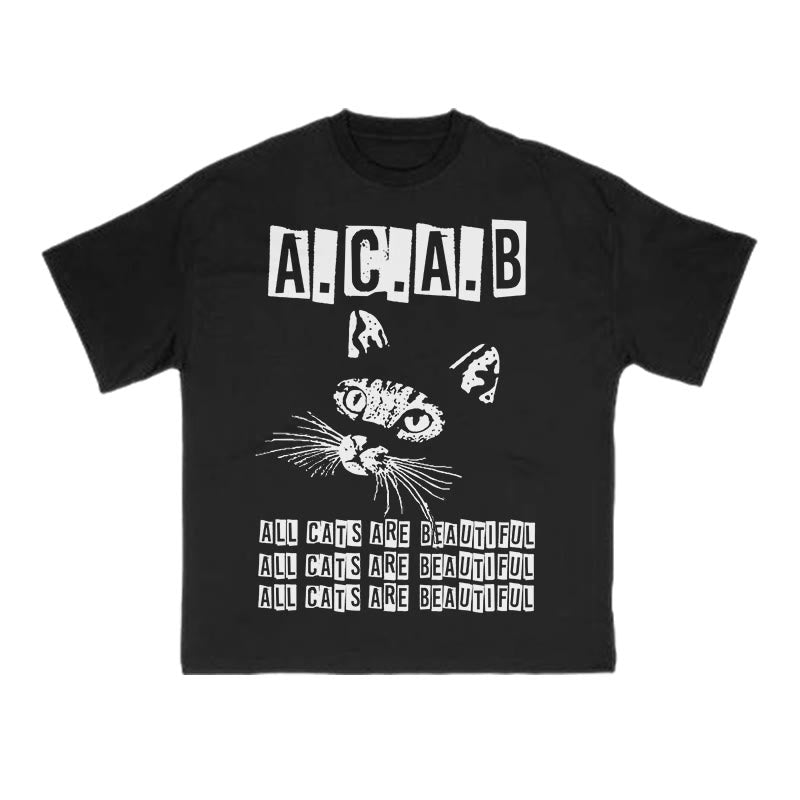Unisex All Cats Are Beautiful Print T-shirt