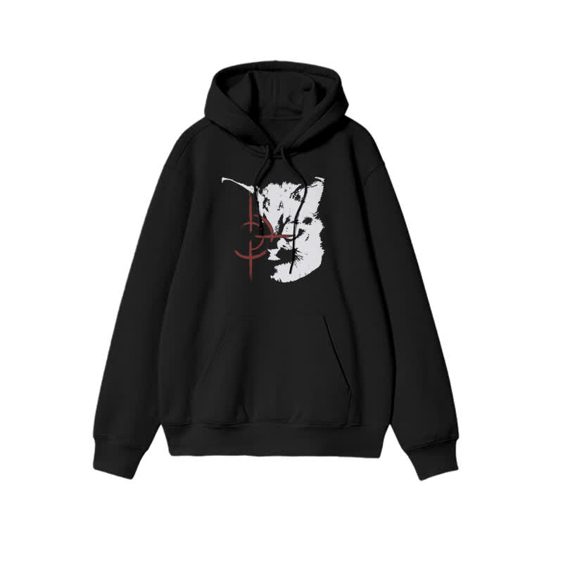 Unisex Sniper Cat Print Hoodie