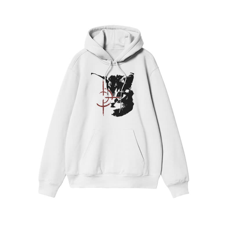 Unisex Sniper Cat Print Hoodie