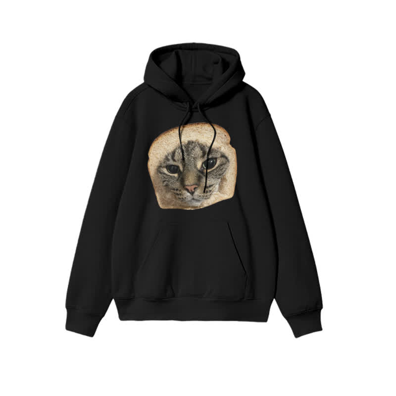 Unisex Toast Cat Print Hoodie