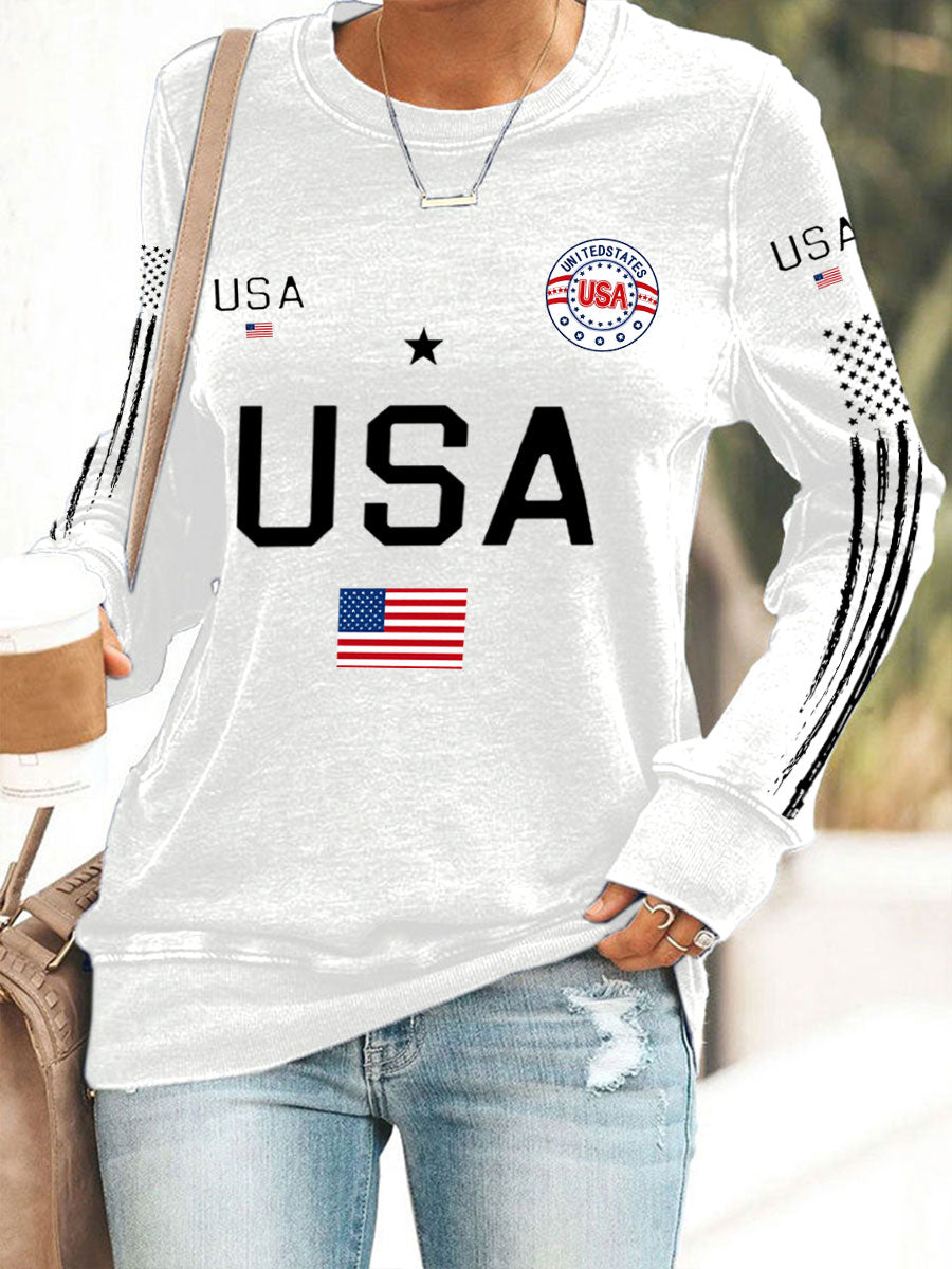 Women's USA Flag Sweatshirts