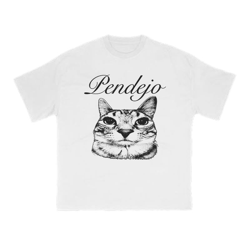 Pendejo Cat Print T-shirt