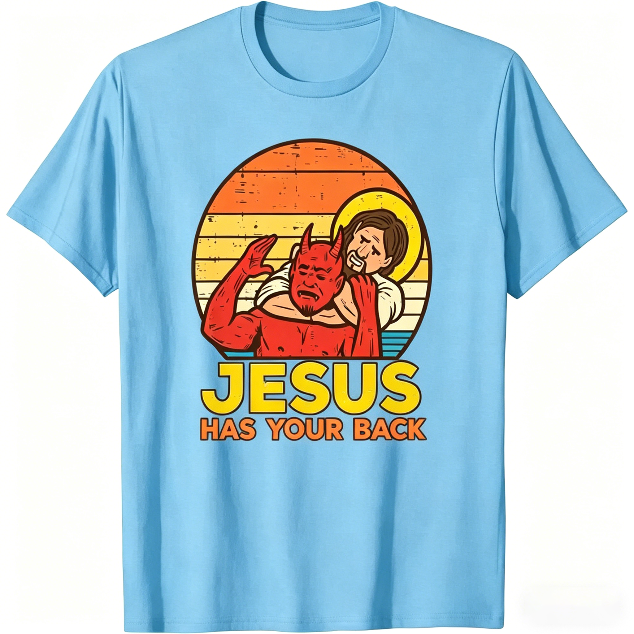 Unisex Cotton Jesus Has Your Back Jiu Jitsu T-Shirt