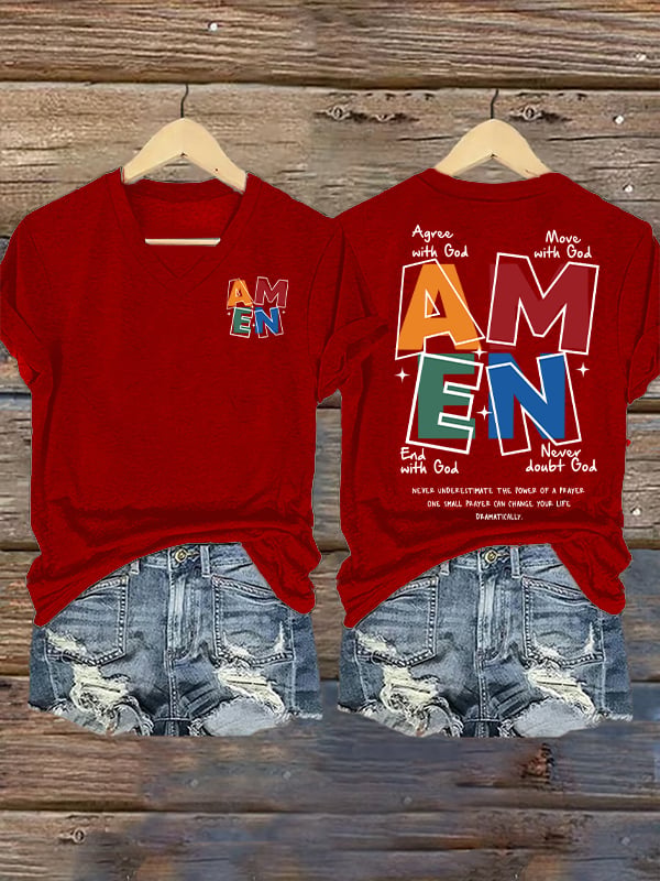 Women's AMEN Print T-Shirt