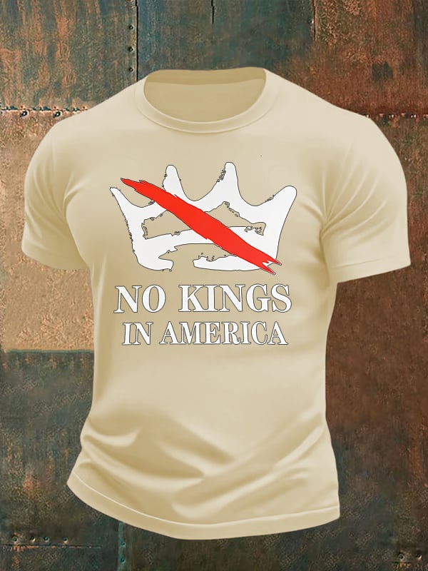 Men's no kings in America print T-Shirt