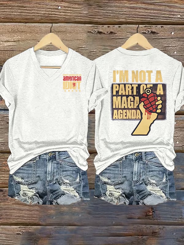 Women's american idiot Print T-Shirt