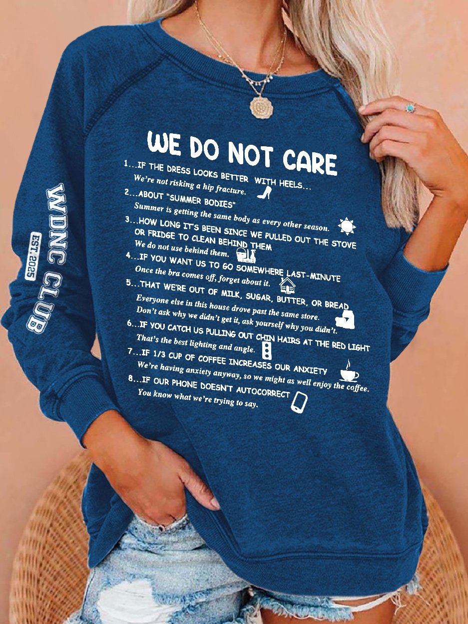 Funny WDNC Club Menopause Perimenopause Print Sweatshirt