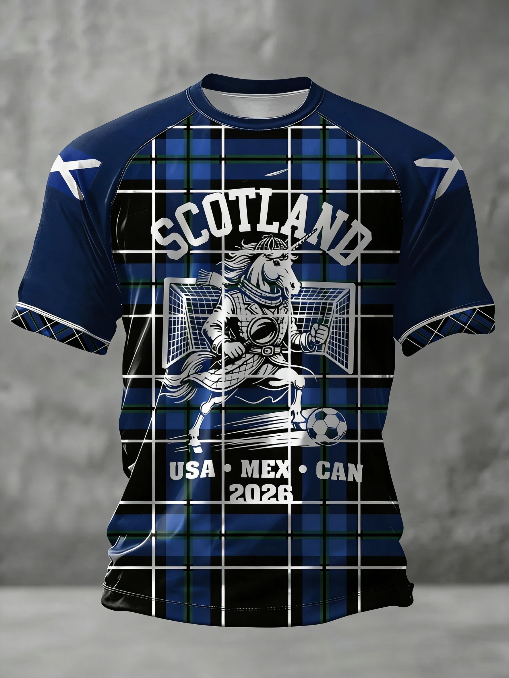 Men's Scottish Football Enthusiasts Print Raglan Sleeve T-Shirt