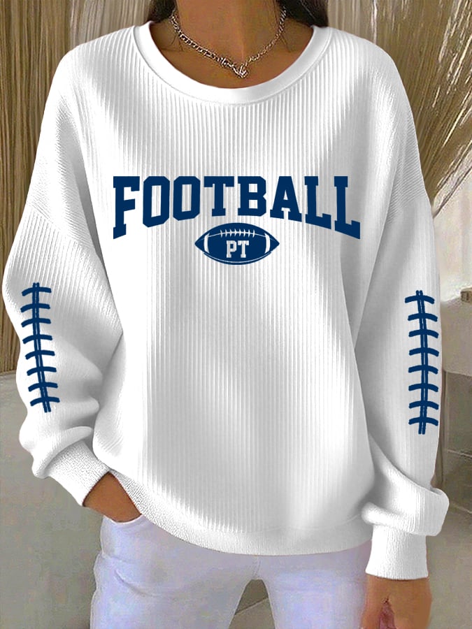 Women's Football Print Sweatshirt