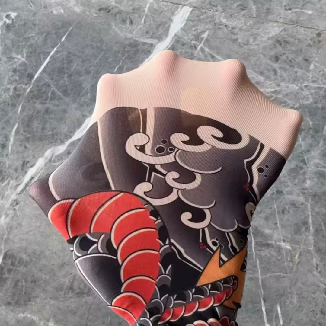 Unisex Sun Protection & Tattoo-Print Cooling Sleeves — Ultra-Thin, Seamless