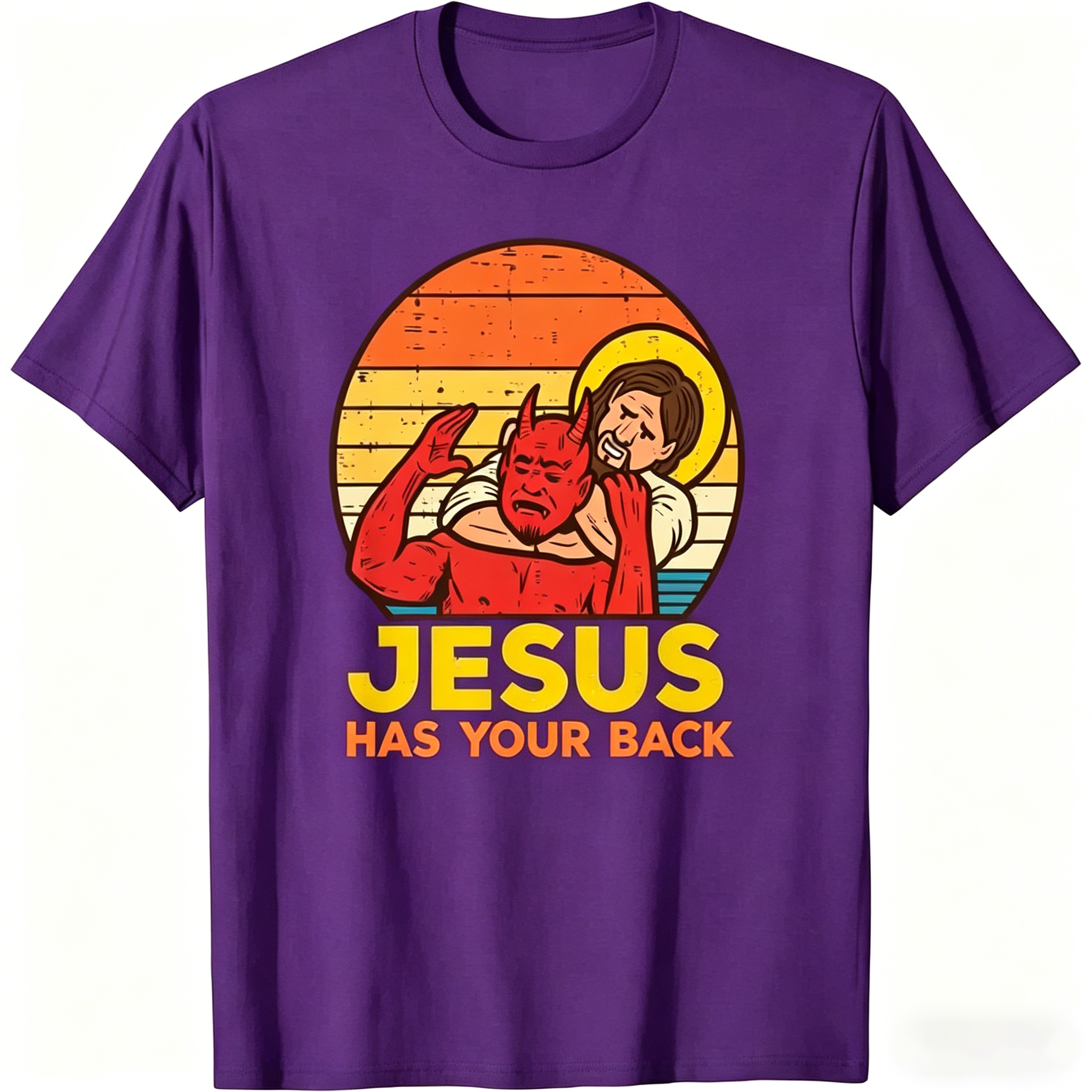 Unisex Cotton Jesus Has Your Back Jiu Jitsu T-Shirt
