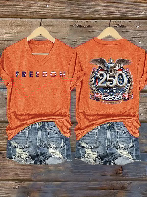 Women's FREEDOM Print T-Shirt
