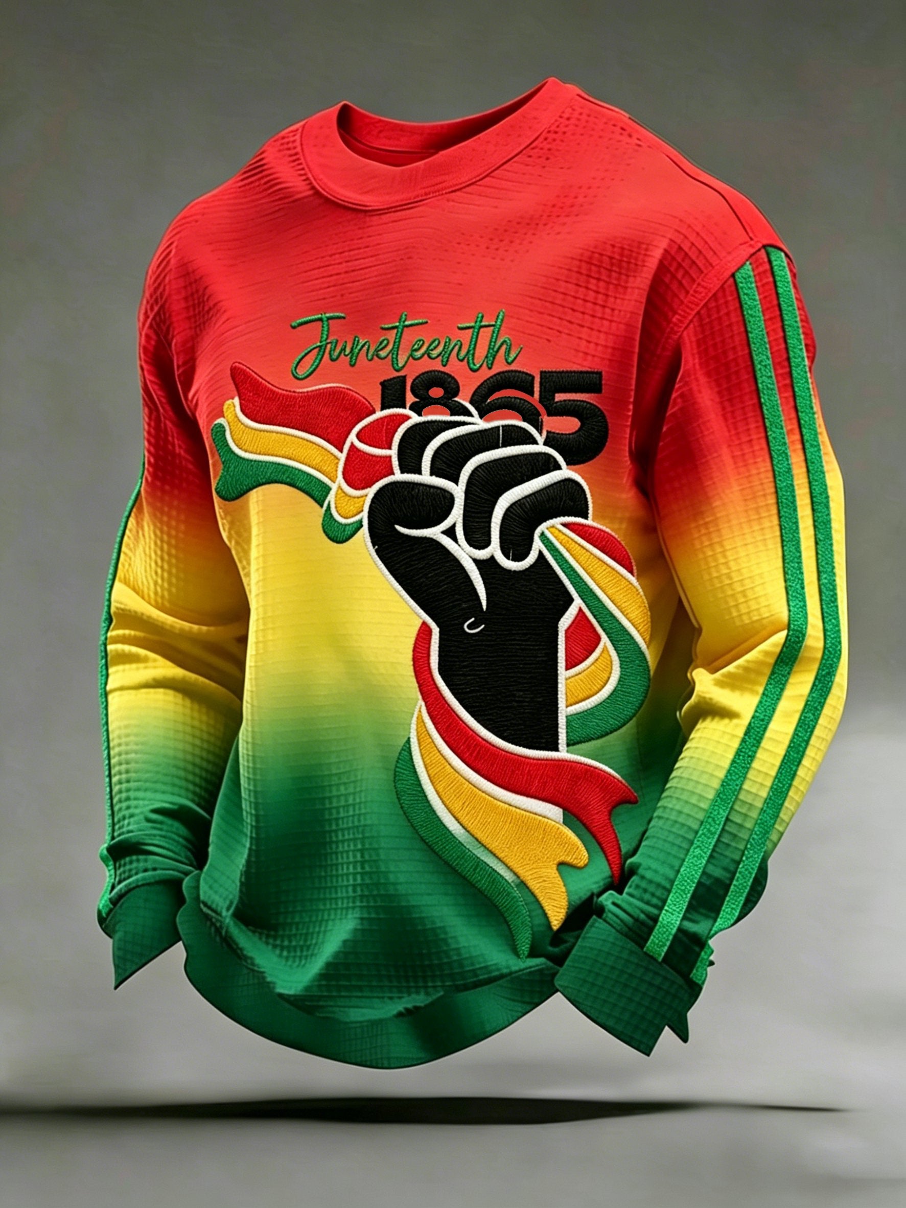 Men's Juneteenth Print Long-Sleeve T-Shirt