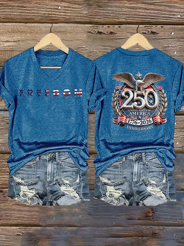 Women's FREEDOM Print T-Shirt